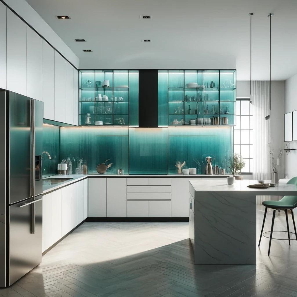 Back painted lacquered glass