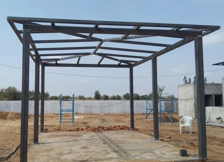 Steel canopy and support frame