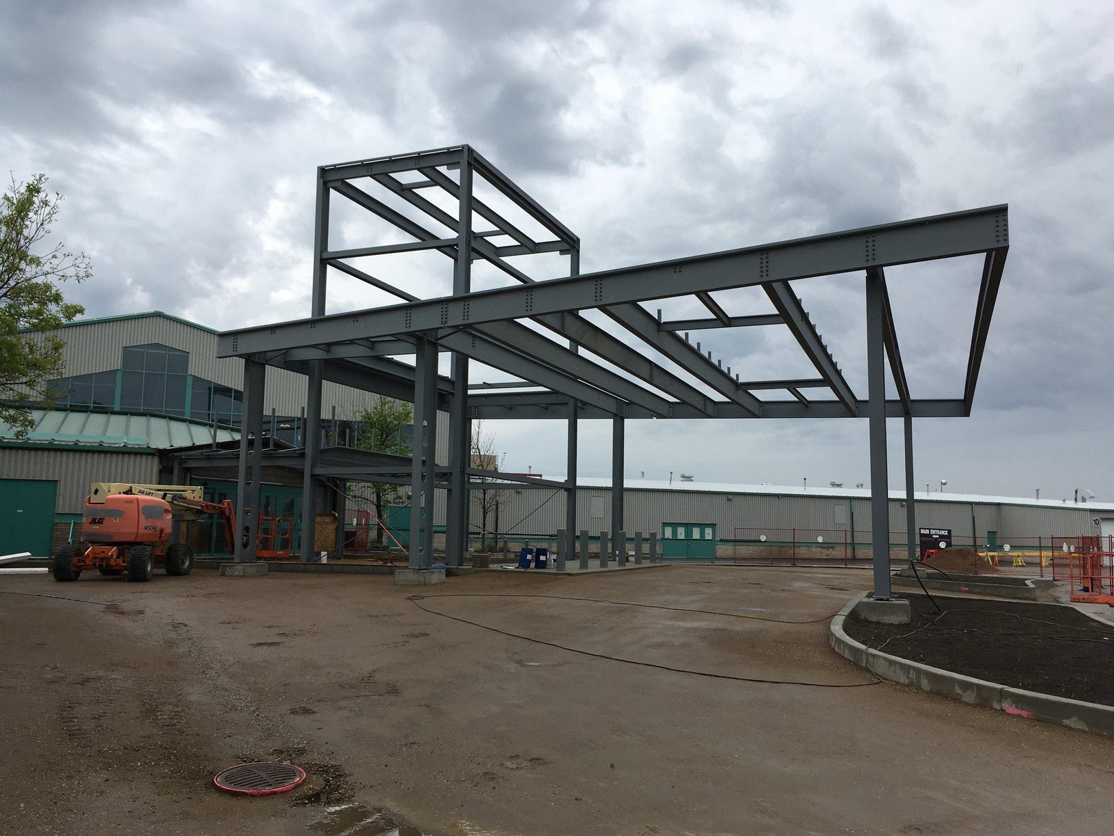 Entrance canopy frame