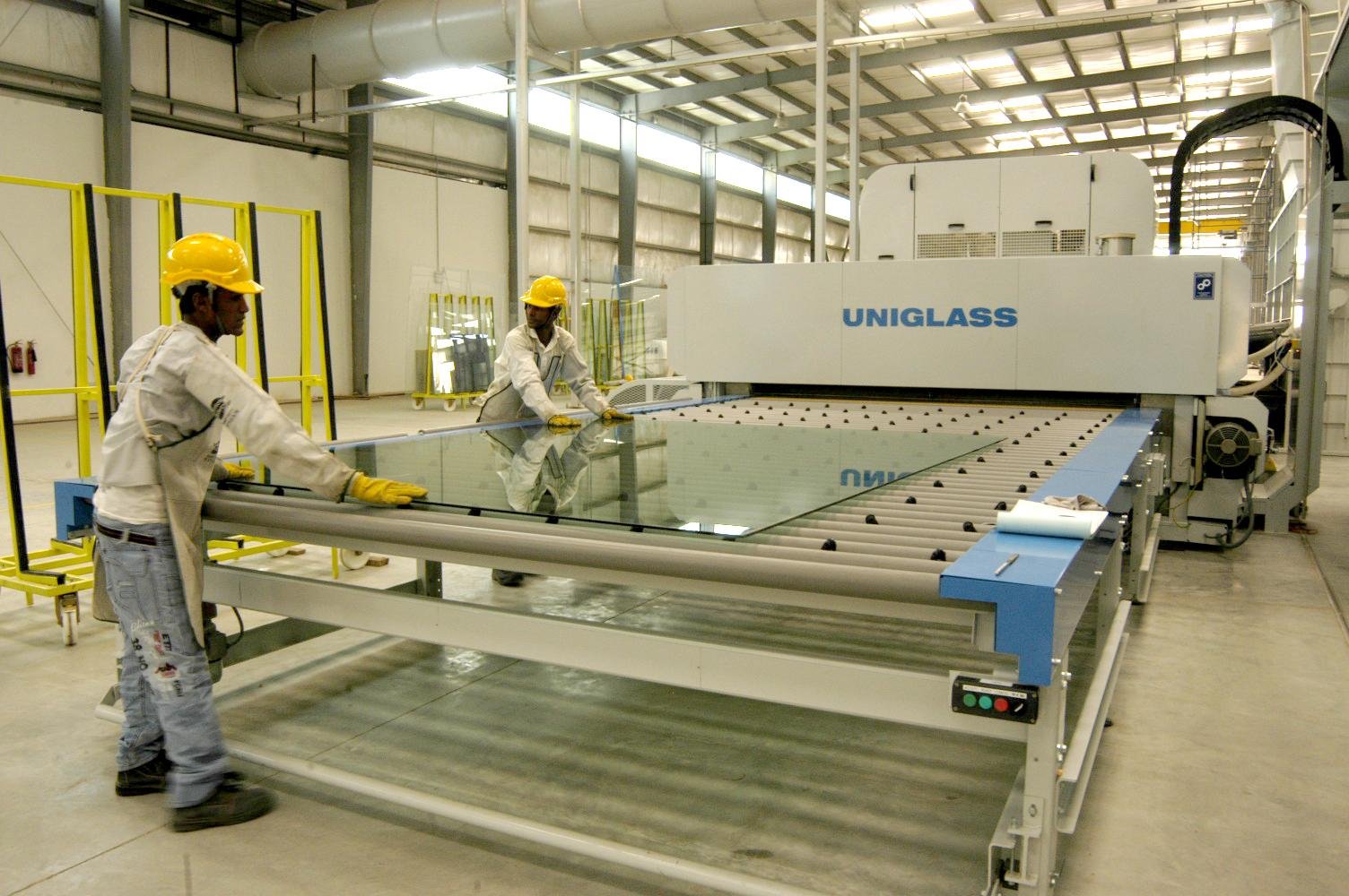 Glass cut, edged and toughened