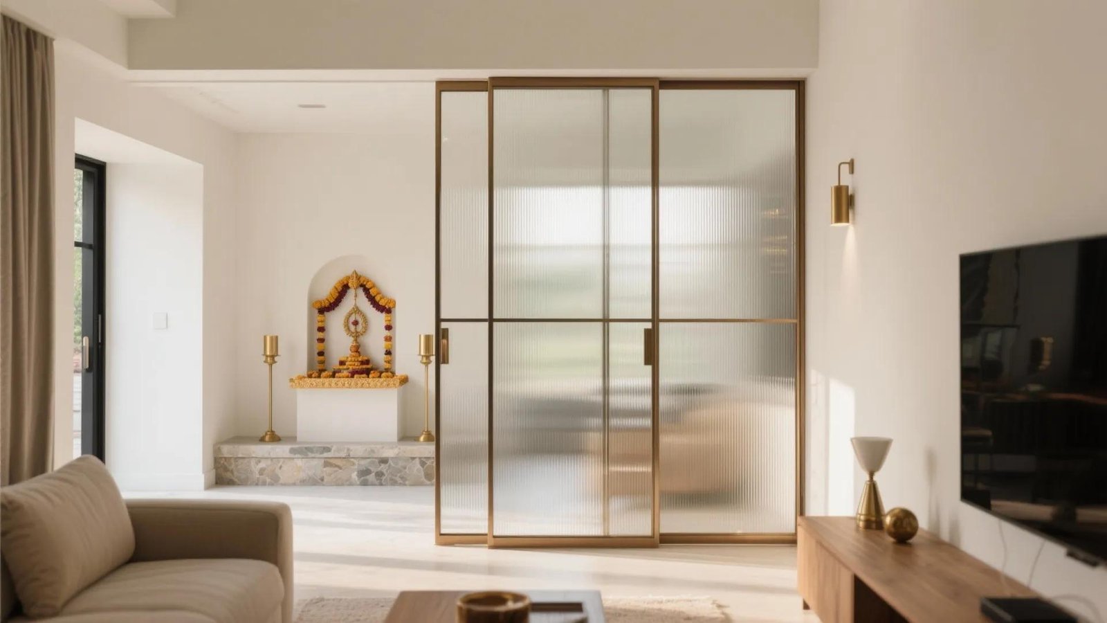 Fluted reeded texture glass