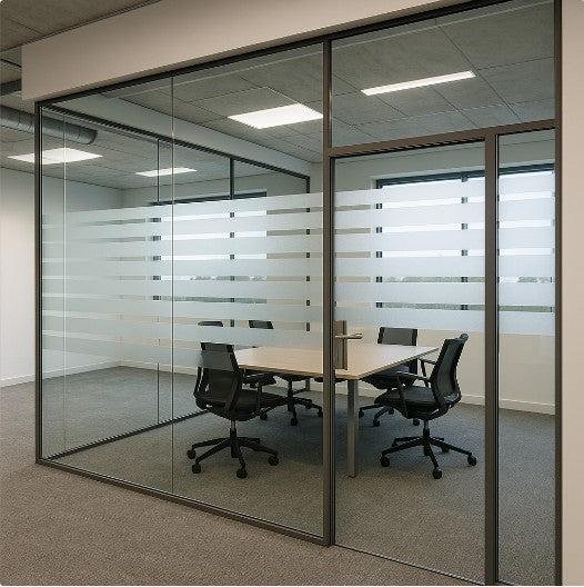 Frosted manifestation band on glass