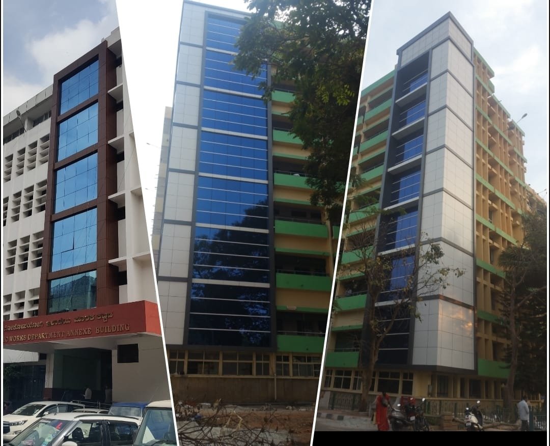 Government Office Building Exterior Design, exterior works by Dhrithi Infra