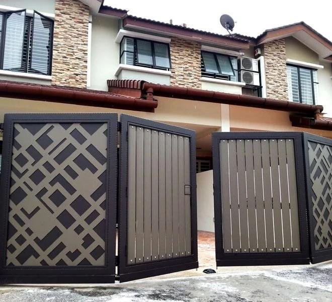 Mild steel grill and gate section
