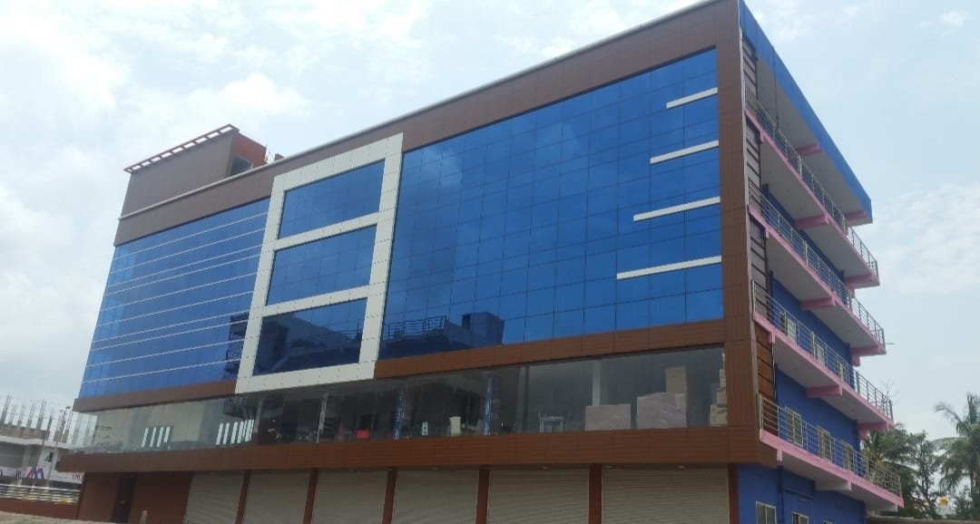 Premium Commercial Complex Exterior, exterior works by Dhrithi Infra