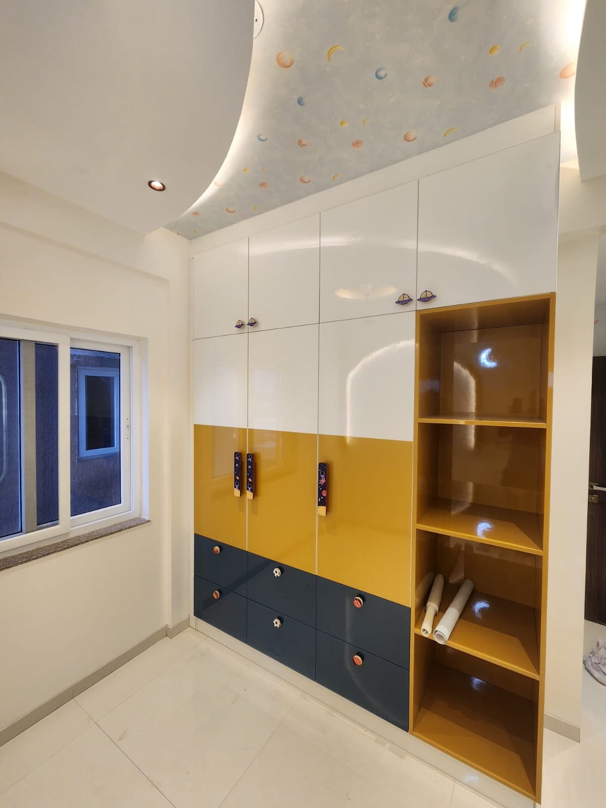 Premium Modular Kitchen with Island Counter, interiors by Dhrithi Infra
