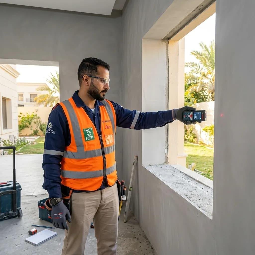 Site measure of a glass opening