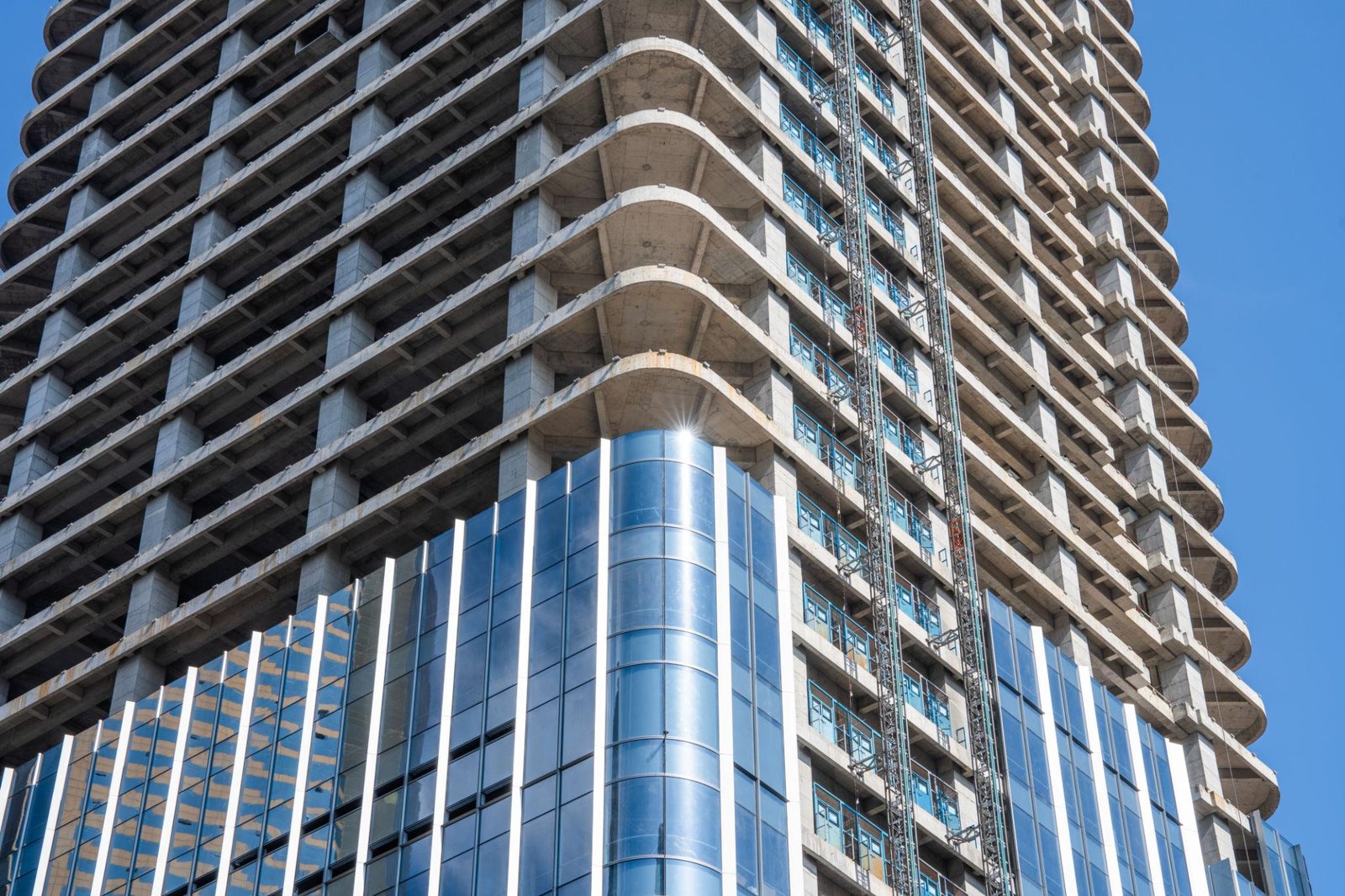 Louver and finish detail on a completed elevation
